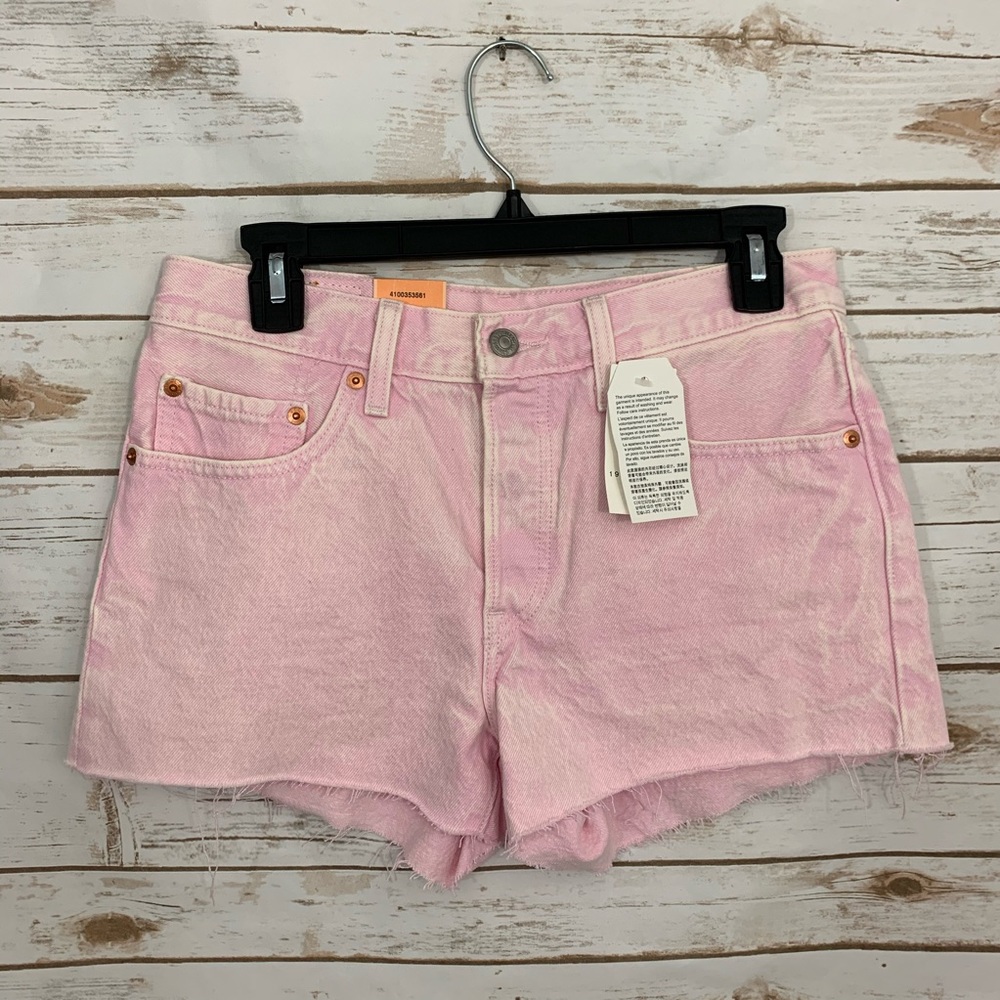 Levi's Pink Denim Jean Shorts